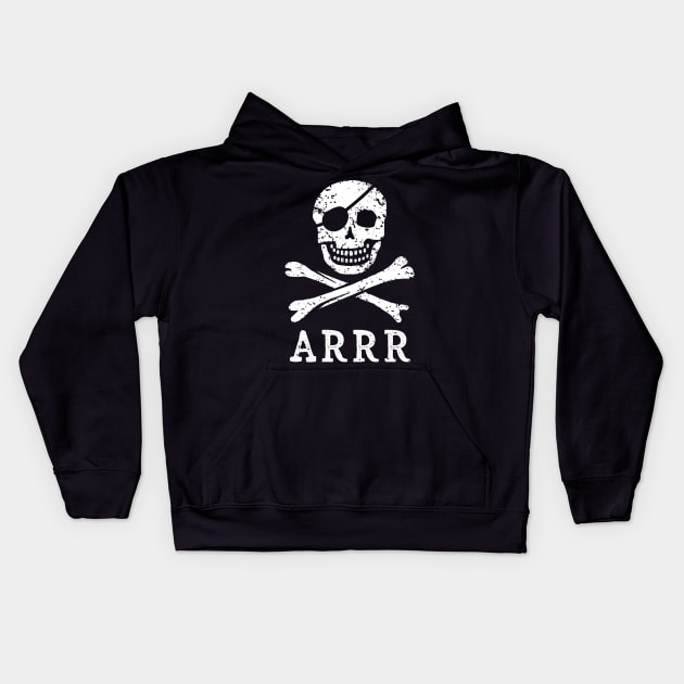 Pirate Skull & Crossbones - Arrr Kids Hoodie by IncognitoMode